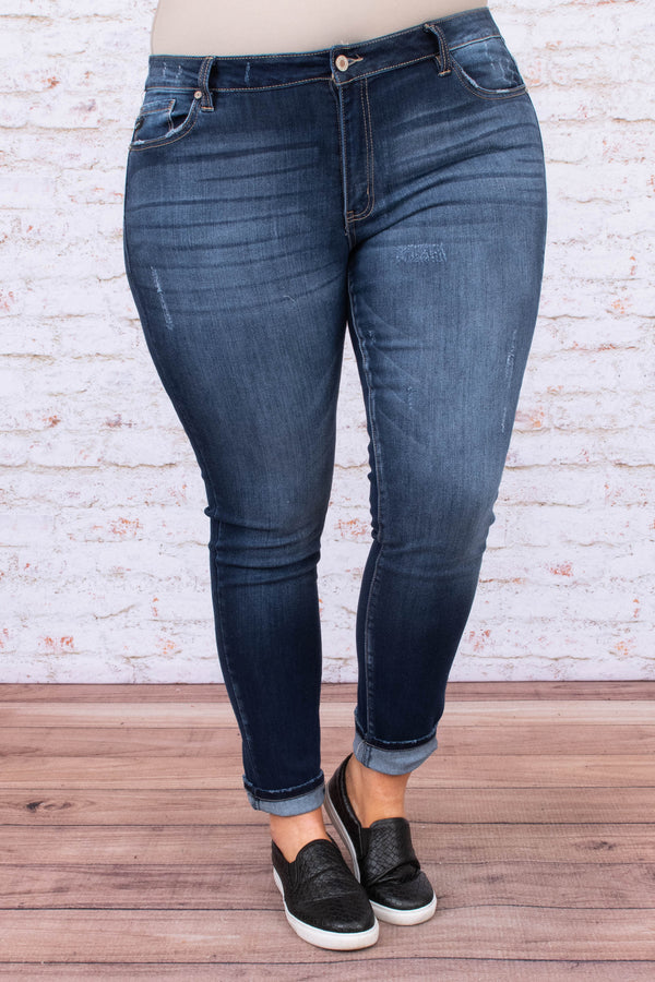 jeggings, long, skinny, dark blue, faded