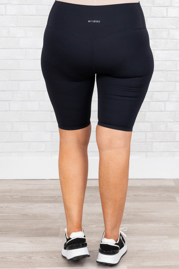Chic Soul plus size clothing, black biker shorts