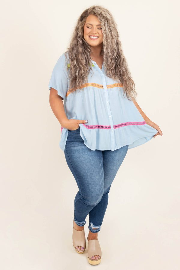 Chic Soul plus size clothing, dark wash distressed ends denim skinny jeans