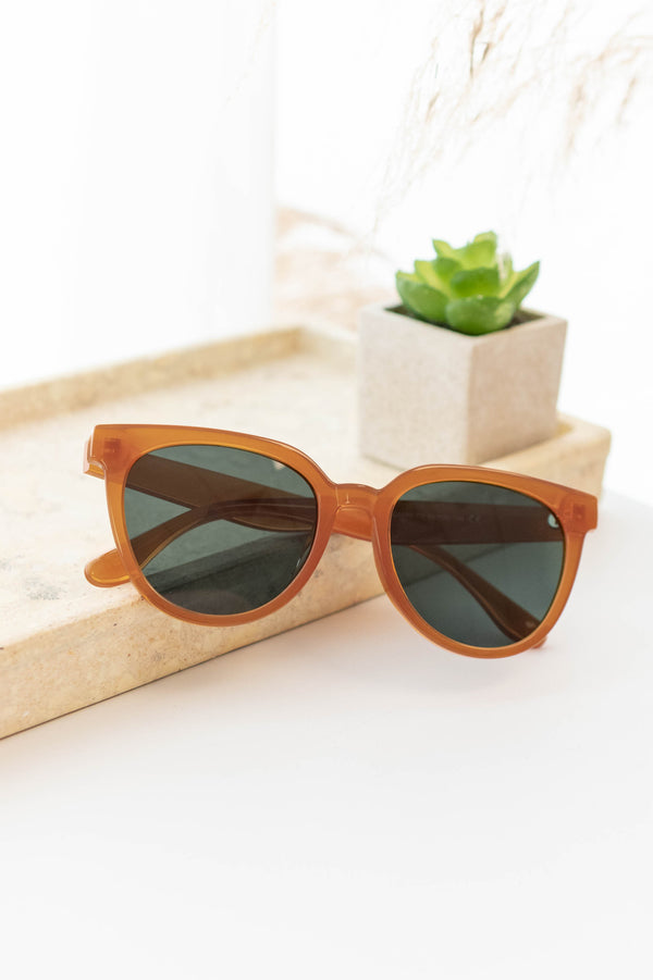 Chic Soul plus size clothing, brown sunglasses