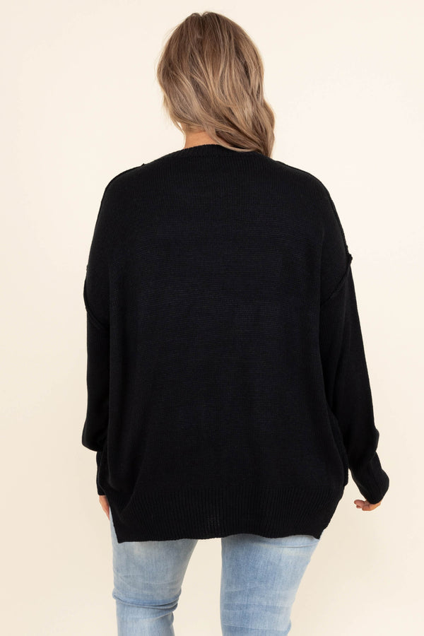 Chic Soul plus size clothing, black sweater