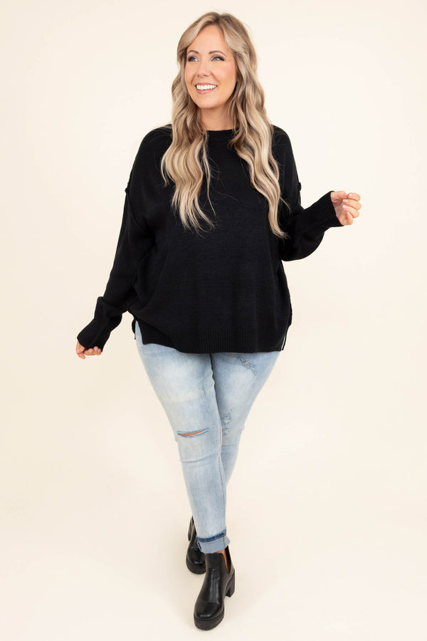 Chic Soul plus size clothing, black sweater