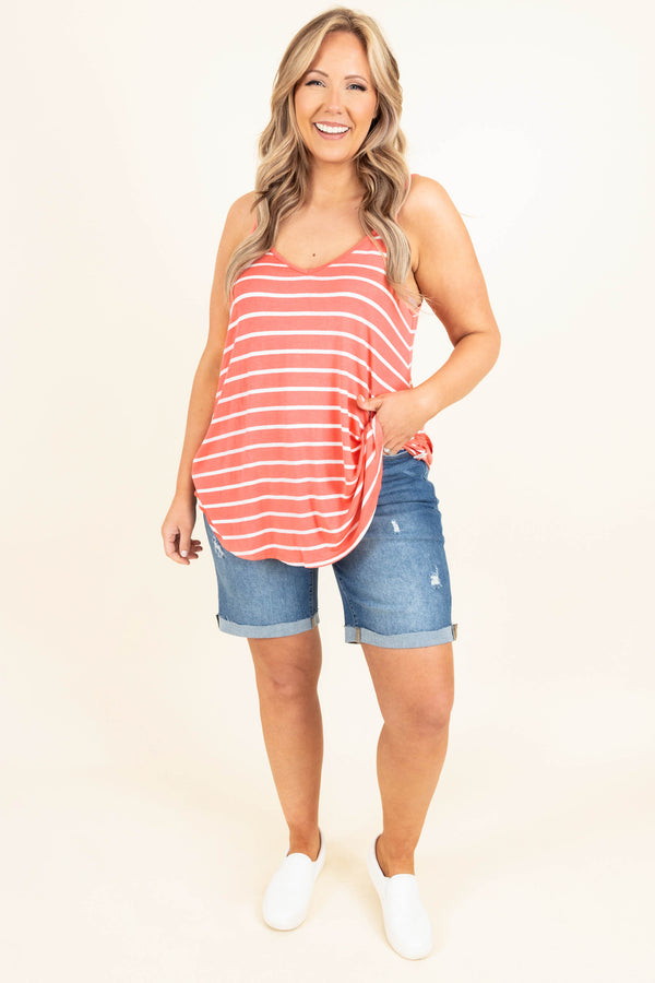 Chic Soul plus size clothing, medium wash slightly distressed denim shorts